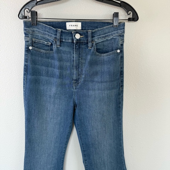 FRAME Le Super Flare High Waist Jeans Donna Denim Boho Casual Women’s 27 - Picture 4 of 12